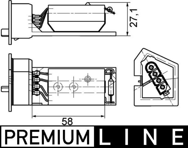 Ellenállás, Belső Tér Szellőzés - MAHLE (ABR11000P)