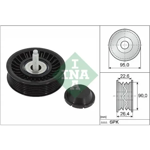 Szíjtárcsa/Vezetőgörgő, Hosszbordás Szíj - Schaeffler INA (532089110)