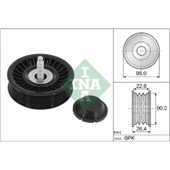 Szíjtárcsa/Vezetőgörgő, Hosszbordás Szíj - Schaeffler INA (532089110)