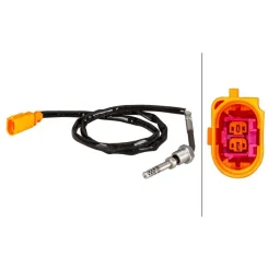 Érzékelő, Kipufogógáz-Hőmérséklet - HELLA (6PT010376-181)
