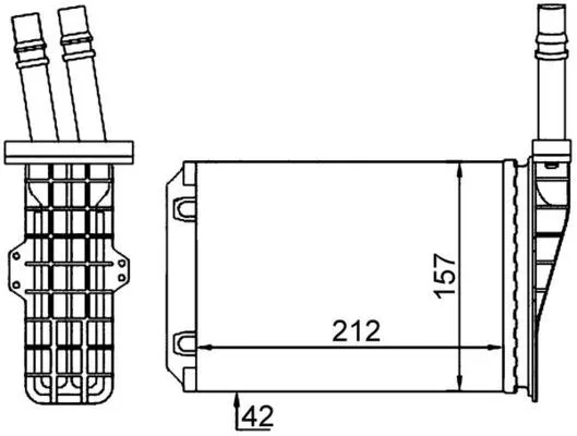 Hőcserélő, Belső Tér Fűtés - MAHLE (AH209000S)