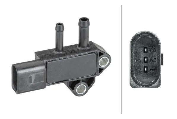 Érzékelő, Kipufogógáz-Nyomás - HELLA (6PP009409-361)