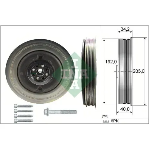 Szíjtárcsa Készlet, Forgattyús Tengely - Schaeffler INA (544050420)