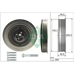 Szíjtárcsa Készlet, Forgattyús Tengely - Schaeffler INA (544050420)