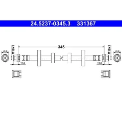 Fékcső - ATE (24.5237-0345.3)