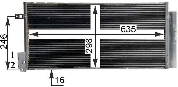 Kondenzátor, Klíma - MAHLE (AC505001S)