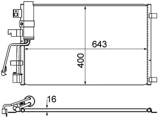 Kondenzátor, Klíma - MAHLE (AC607001S)