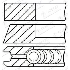 PierCienie Tłokowe Vw 2,0Tdi 81,00 - GOETZE ENGINE (08-432300-00)