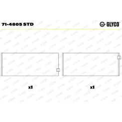 Hajtókar Csapágy - GLYCO (71-4805 STD)