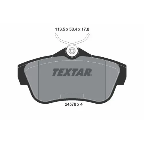 Fékbetét Készlet, Tárcsafék - TEXTAR (2457803)