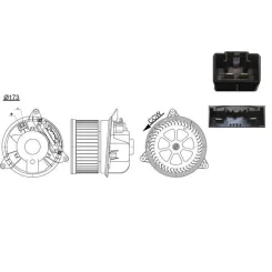 Utastér-Ventilátor - MAHLE (AB195000S)
