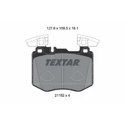 Fékbetétkészlet, Tárcsafék - TEXTAR (2115201TEX)