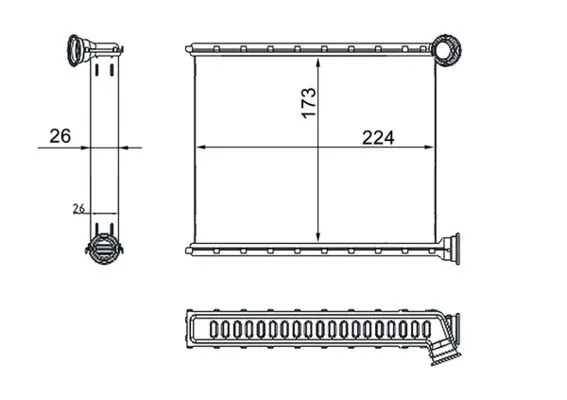 Hőcserélő, Belső Tér Fűtés - MAHLE (AH269000S)