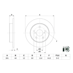 Féktárcsa - BOSCH (0986479E91)