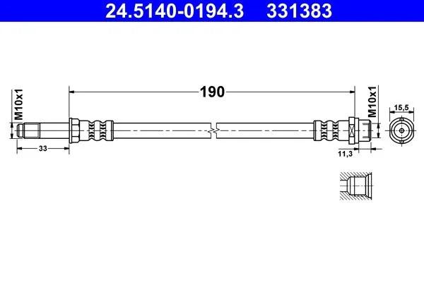 Fékcső - ATE (24.5140-0194.3)