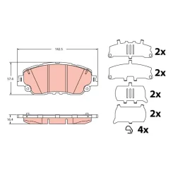 Klocki Ham. Lexus P. Ux 2,0 18- - TRW (GDB2354)