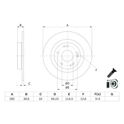 Féktárcsa - BOSCH (0986479G90)