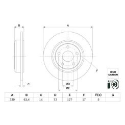 Féktárcsa - BOSCH (0986479F89)