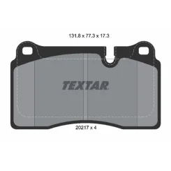 Fékbetét Készlet, Tárcsafék - TEXTAR (2021701)
