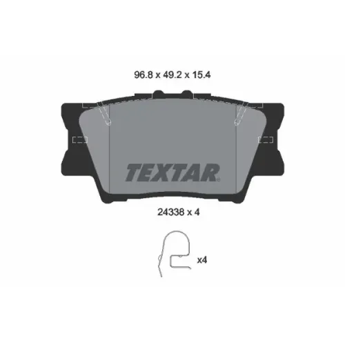 Fékbetét Készlet, Tárcsafék - TEXTAR (2433801)