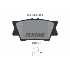 Fékbetét Készlet, Tárcsafék - TEXTAR (2433801)