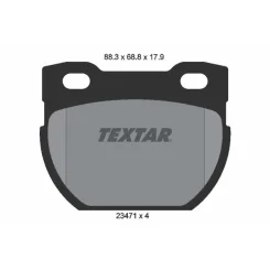 Fékbetétkészlet, Tárcsafék - TEXTAR (2347103TEX)