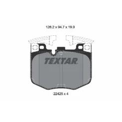 Fékbetétkészlet, Tárcsafék - TEXTAR (2242501)
