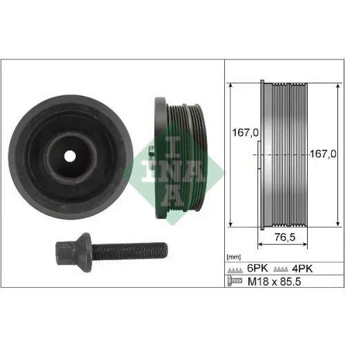 Szíjtárcsa Készlet, Forgattyús Tengely - Schaeffler INA (544008220)