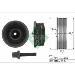 Szíjtárcsa Készlet, Forgattyús Tengely - Schaeffler INA (544008220)