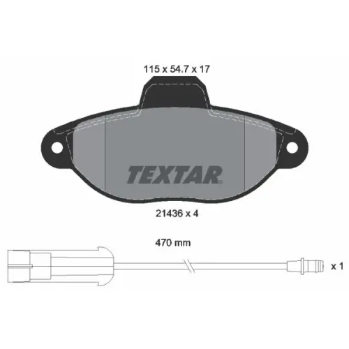 Fékbetét Készlet, Tárcsafék - TEXTAR (2143603)