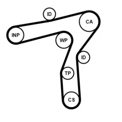 Fogasszíjkészlet - CONTINENTAL CTAM (CT1241K1)