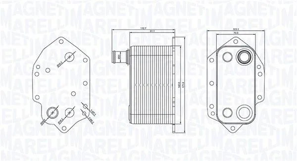 Olajhűtő, Motorolaj - MAGNETI MARELLI (RO0040)