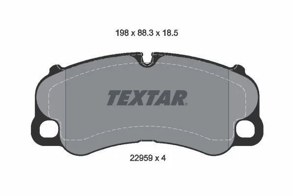 Fékbetétkészlet, Tárcsafék - TEXTAR (2295901)