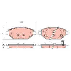 Klocki Ham. Opel P. Karl 1,0 15-18 - TRW (GDB2425)
