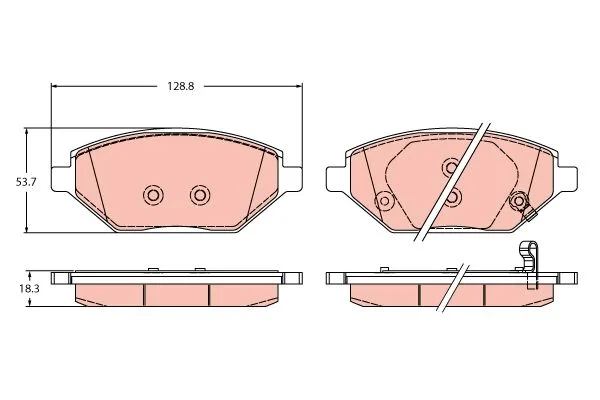 Klocki Ham. Opel P. Karl 1,0 15-18 - TRW (GDB2425)