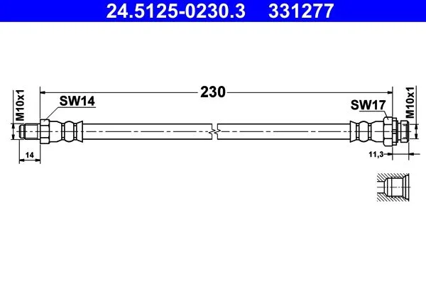 Fékcső - ATE (24.5125-0230.3)