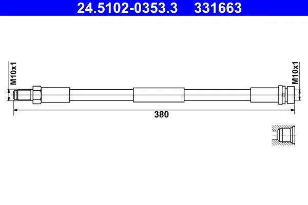 Fékcső - ATE (24.5102-0353.3)