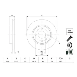 Féktárcsa - BOSCH (0986479E34)