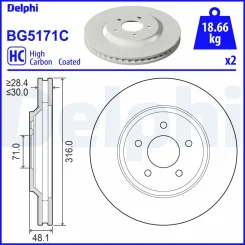 Féktárcsa - DELPHI (BG5171C)