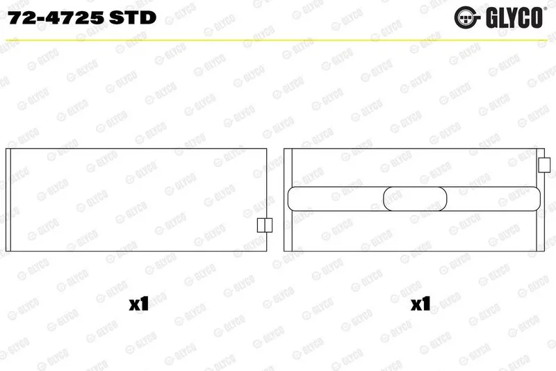 Főtengelycsapágy - GLYCO (72-4725 STD)