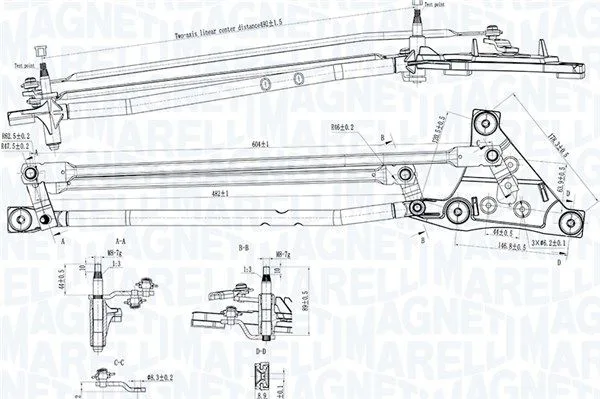 Törlőrudazat - MAGNETI MARELLI (TGT738SM)