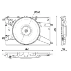 Ventilátor, Motorhűtés - MAHLE (CFF546000P)