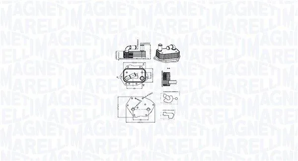 Olajhűtő, Motorolaj - MAGNETI MARELLI (RO0026)