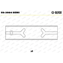 Csapágypersely, Hajtókar - GLYCO (55-3984 SEMI)