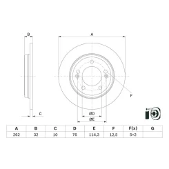 Féktárcsa - BOSCH (0986479G29)