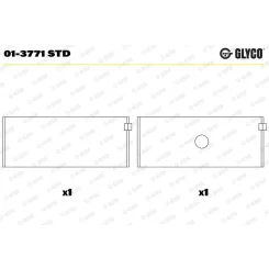 Hajtókar Csapágy - GLYCO (01-3771 STD)