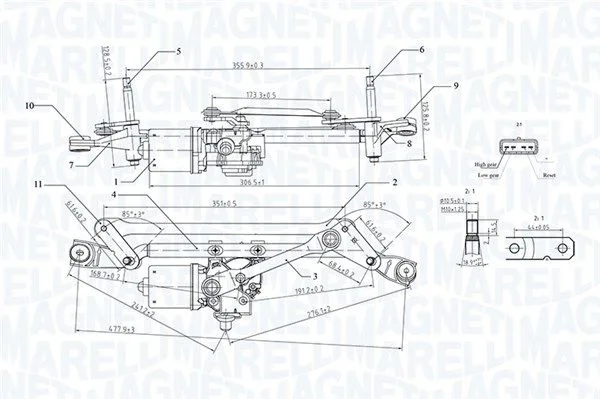 Szélvédőmosó-Berendezés - MAGNETI MARELLI (TGEC736QM)