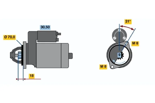 Generátor Szabályozó - BOSCH (1986AE0046)