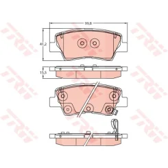 Fékbetétkészlet, Tárcsafék - TRW (GDB2242)
