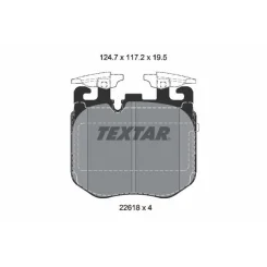 Fékbetétkészlet, Tárcsafék - TEXTAR (2261801)